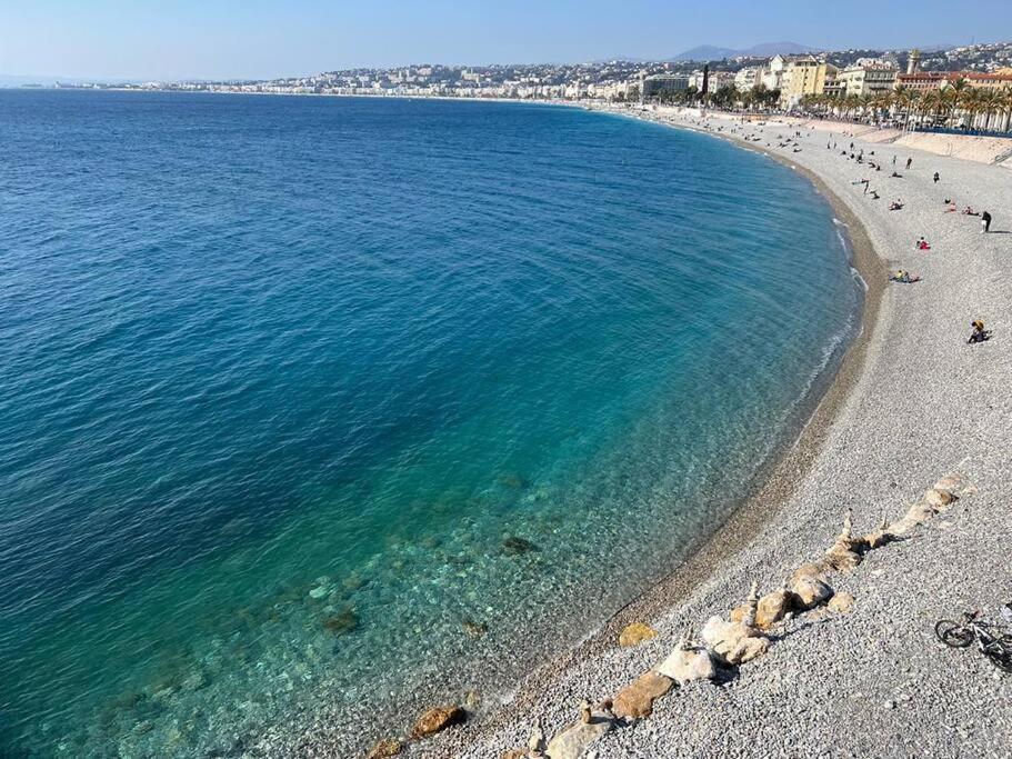 Bd Grosso Apt 4 Prs, 300M Plage, Clim, Parking Nice Extérieur photo